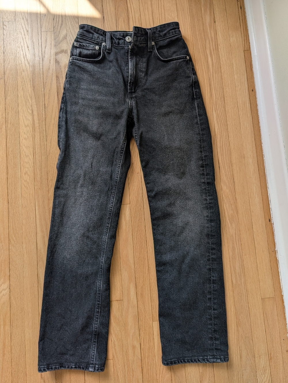 Citizens of Humanity Zurie High-Rise Straight Jeans in Black - Size 24
